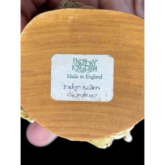 Harmony Kingdom Rocky's Raider Trinket Box 1997 Racoons & Turtles Vintage EUC - Picture 5 of 7